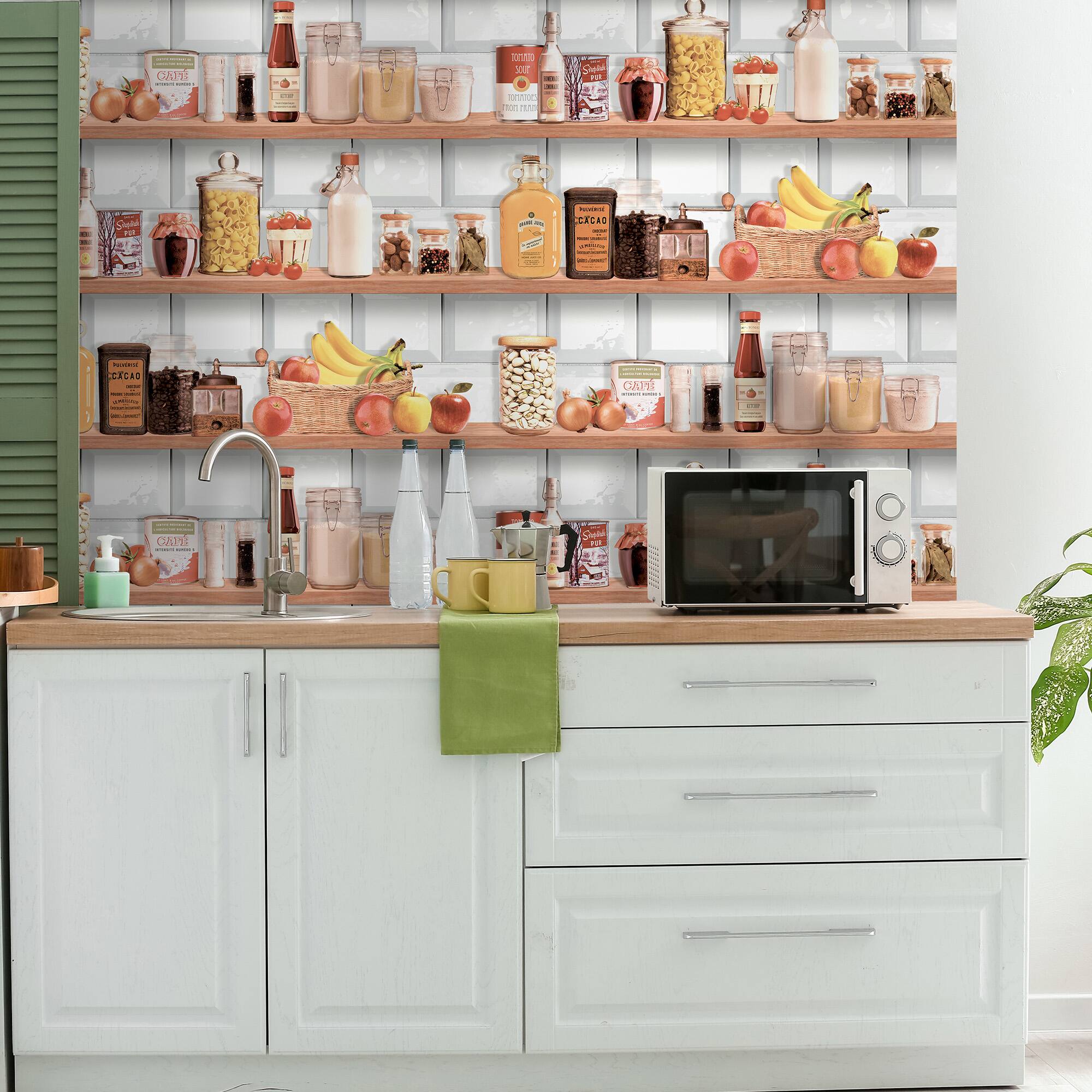 Designs Direct Kitchen Shelf Stories Wallpaper